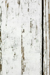 Obraz premium Gray wooden background of weathered distressed rustic wood with faded white paint 