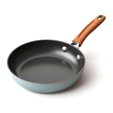 Frying pan 3d icon. cooking utensils. Isolated object on white background
