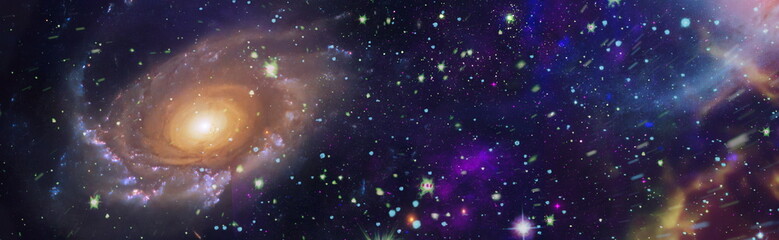 stars and galaxies in outer space showing the beauty of space exploration. The elements of this...