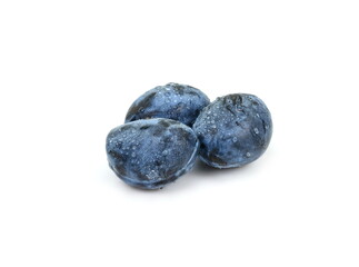 Plums isolated on white. Plums on a white background.