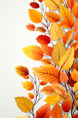 Seamless border featuring bright autumn leaves perfect for fall-themed designs 