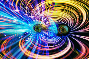 Multicolored fractal abstract background wallpaper