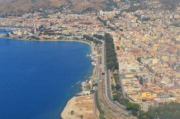 Obraz premium Via Marina di Reggio Calabria - Panoramica aerea