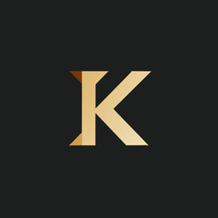 Unique Minimalistic K Letter Logo Design: Versatile Emblem Concept with Elegance. Ideal for Premium Business, Finance, and Corporate Identity. Vector Symbol in Graphic Alphabet.