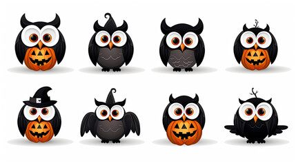 Fototapeta premium set of halloween monsters