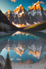 mt rainier at sunset