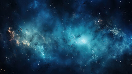 Obraz premium Panorama View Universe Space Shot of Milky Way Galaxy with Stars on a Night Sky Background AI Generative