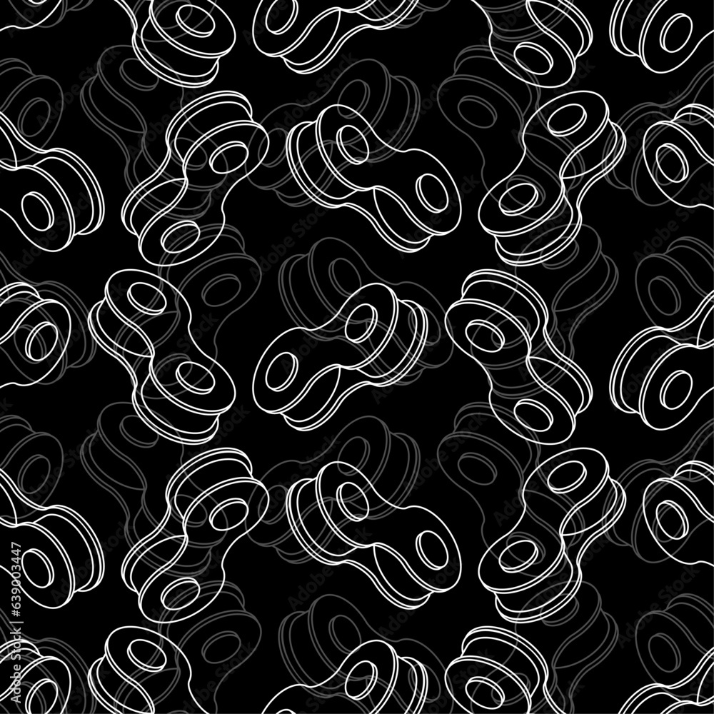 Poster bicycle chain pattern seamless. vector background