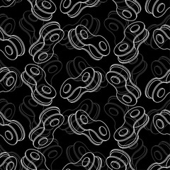 Bicycle chain pattern seamless. Vector background