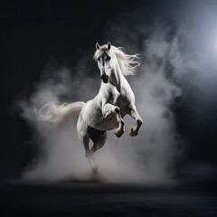 Obraz na płótnie Canvas White horse backdrop