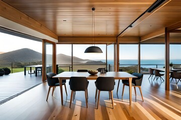 A Modern House with view of Mountains.