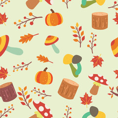 Free vector collection of hand drawn autumn patterns
