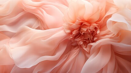 the soft elegance of a fabric draped in the form of petals. Refined charm, close-up. 