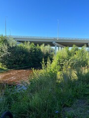 bridge over the river in the mountains