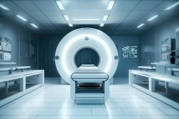 advanced mri or ct scan medical diagnosis machine at hospital