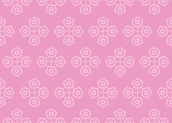 abstract square seamless pattern with cute chamomile flowers. trendy floral pink background surface design, textile, print, wrapp paper, cover. vector art illustration.