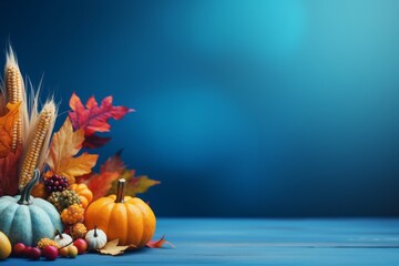 Thanksgiving or autumn composition generative ai