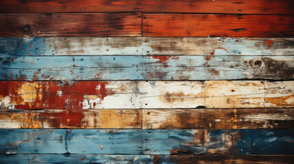 old painted wooden planks - generative ai