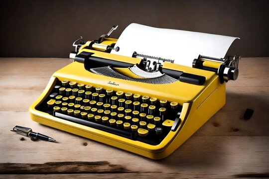 vintage typewriter with paper