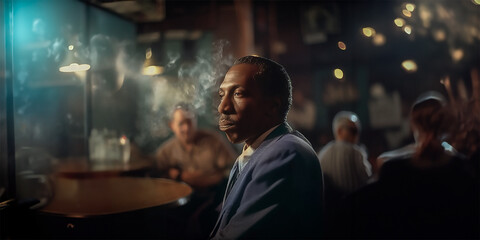 Black man at a nightclub