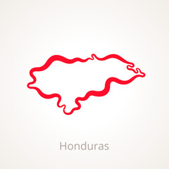 Honduras - Outline Map