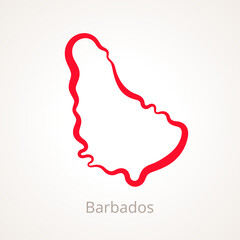 Barbados - Outline Map