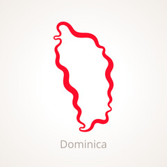 Dominica - Outline Map