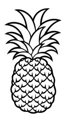 Pineapple svg . png. Pineapple outline.