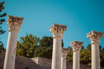 Pillars zoom ruins greece roman remains pillars rome enesco heritage monument