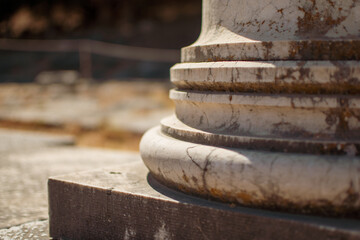 Column zoom ruins greece roman remains pillars rome enesco heritage monument