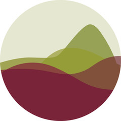 logo or icon tag template with field and wine