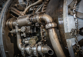 Obraz premium Mechanism of the jet engine