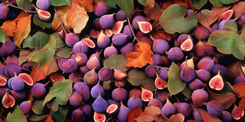 Pile of fresh purple figs