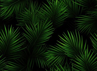 Green palm leaf pattern texture abstract background. Tropical palm leaves, floral pattern background. SEAMLESS PATTERN. SEAMLESS WALLPAPER.