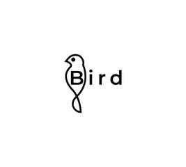 Bird abstract logo design, Bird logo design template with white background.