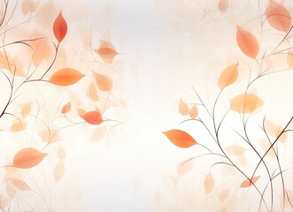 abstract autumnal fall scene in cream color shades. Autumn texture background with shadow of maple tree leaves on a wall. SEAMLESS PATTERN. SEAMLESS WALLPAPER.