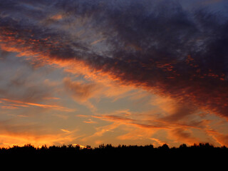 sunset in the clouds