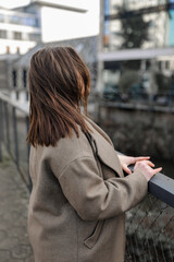 windy girl's hair outdoor