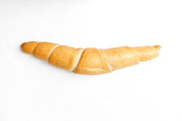 Delicious Salted Breadstick: Crispy Snack on a Clean White Background