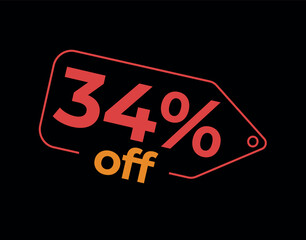 34, 34%, 34% off, 34% de desconto, %, % OFF, % de desconto, Desconto OFF, Promoção, etiqueta de desconto, etiqueta de preço, placa de preco, placa de desconto