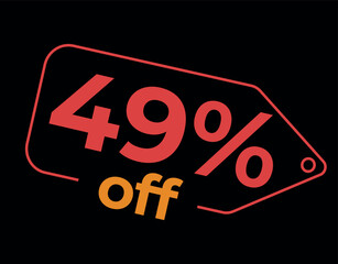 49, 49%, 49% off, 49% de desconto, %, % OFF, % de desconto, Desconto OFF, Promoção, etiqueta de desconto, etiqueta de preço, placa de preco, placa de desconto