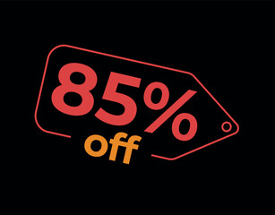 85, 85%, 85% off, 85% de desconto, %, % OFF, % de desconto, Desconto OFF, Promoção, etiqueta de desconto, etiqueta de preço, placa de preco, placa de desconto