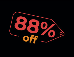 88, 88%, 88% off, 88% de desconto, %, % OFF, % de desconto, Desconto OFF, Promoção, etiqueta de desconto, etiqueta de preço, placa de preco, placa de desconto