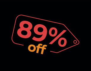 89, 89%, 89% off, 89% de desconto, %, % OFF, % de desconto, Desconto OFF, Promoção, etiqueta de desconto, etiqueta de preço, placa de preco, placa de desconto