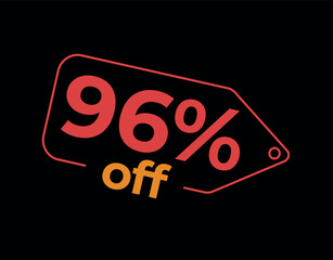 96, 96%, 96% off, 96% de desconto, %, % OFF, % de desconto, Desconto OFF, Promoção, etiqueta de desconto, etiqueta de preço, placa de preco, placa de desconto