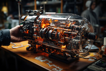 Fototapeta premium Impacts of AI on Jobs. Explore how automation and AI technologies are changing the job market. Generative Ai.