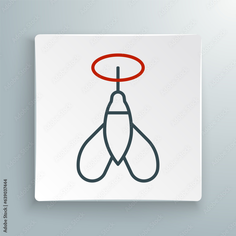 Poster line dart arrow icon isolated on white background. colorful outline concept. vector