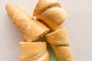 Delicious Salted Breadstick: Crispy Snack on a Clean White Background
