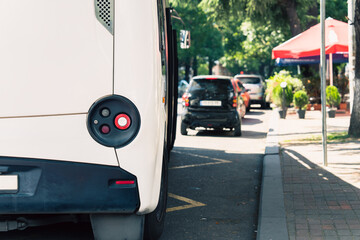 Public transport at the stop