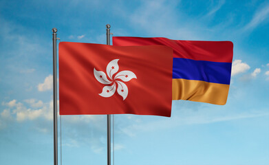 Armenia and Hong Kong flag
